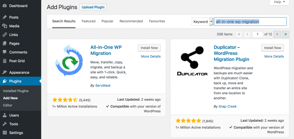 All-in-One Migration plugin
